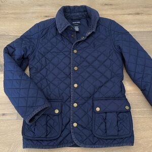 Ralph Lauren kids diamond quilted jacket navy w/ gold size M (8-10)